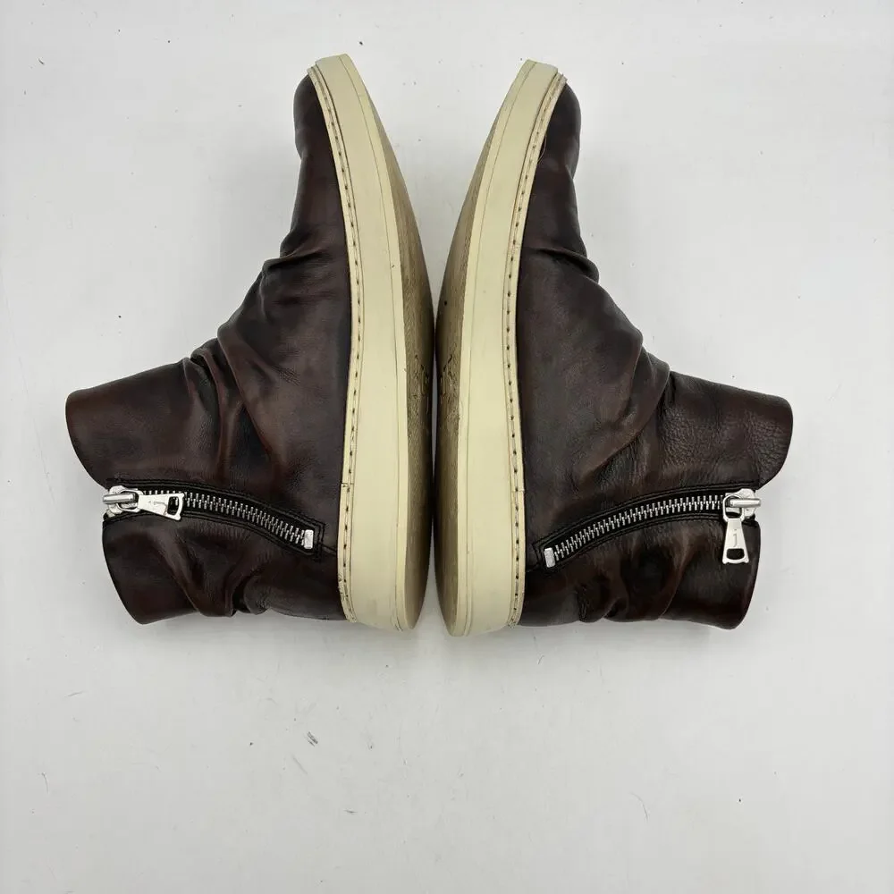 John Varvatos Collection 315 Mac Double Zip Leather Sneaker Boot Size 9.5M